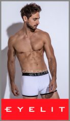 Boxer algodon/lycra liso, elastico bordado Eyelit talles S/XXL
