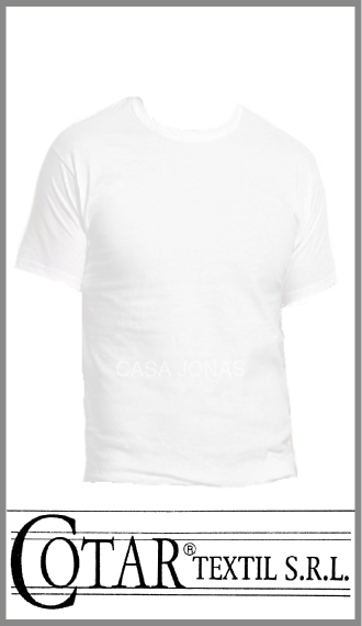 Camiseta de algodon manga corta cuello redondo Cotar talles 38/44