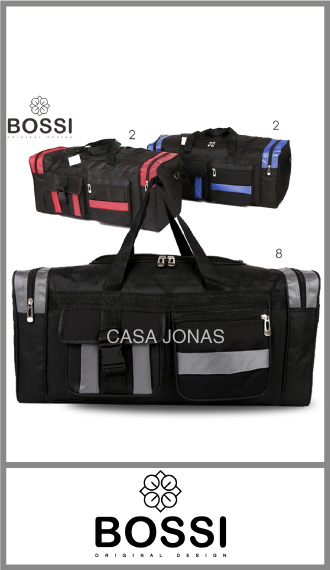 Bolso de viaje Bossi  con 6 bolsillos, medida 60cm x 29cm x 25cm