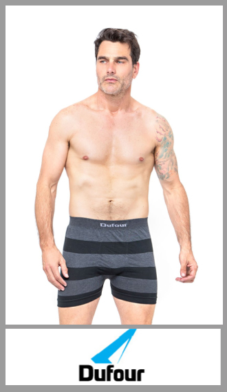 Boxer algodon/poliester/lycra rayado grueso para hombre Dufour S/XL