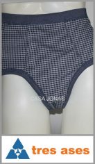 Calzoncillo anatomico cuadrille Tres Ases talles 40/52