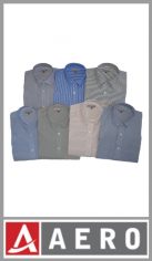 Camisa escocesa algodón/poliester manga larga Aero talles 38/44