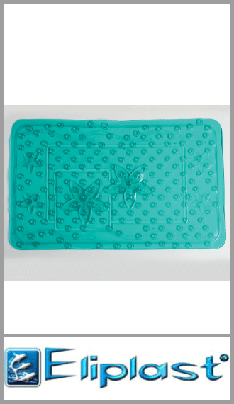 Alfombra plastica de baño rectangular Eliplast medida 33cm x 53cm