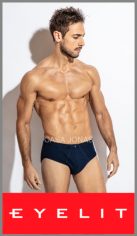 Slip en ribb de algodon liso para hombre Eyelit talles 2/4