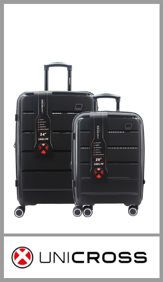 Set de 2 valijas Unicross de ABS con ruedas 360° 20 + 24 pulgadas