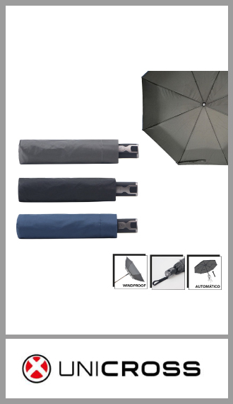 Paraguas mini Unicross con mango de plastico curvado