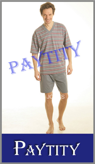 Pijama escote en V jersey rayado Paytity en talles 48 al 54