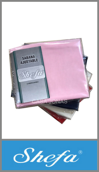 Sabana ajustable Shefa microfibra lisa de 2 plazas 140cm x 190cm x 25cm