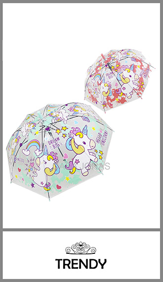 Paraguas Trendy de chicos estampado unicornio