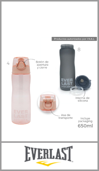 Botella plástica Everlast de 650ml