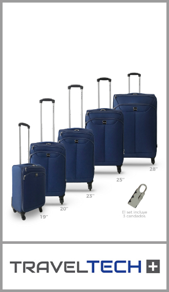 Set de 5 valijas Travel Tech semi rígidas  19, 20, 23, 25 y 28 pulgadas