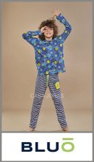 Pijama Bluo Kids estampado de invierno para varon en talles 6 al XS
