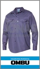 Camisa Ombu manga larga ropa de trabajo Aero en talles 38 al 46
