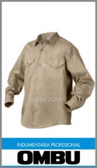 Camisa manga larga Ombú ropa de trabajo en talles 48 al 54